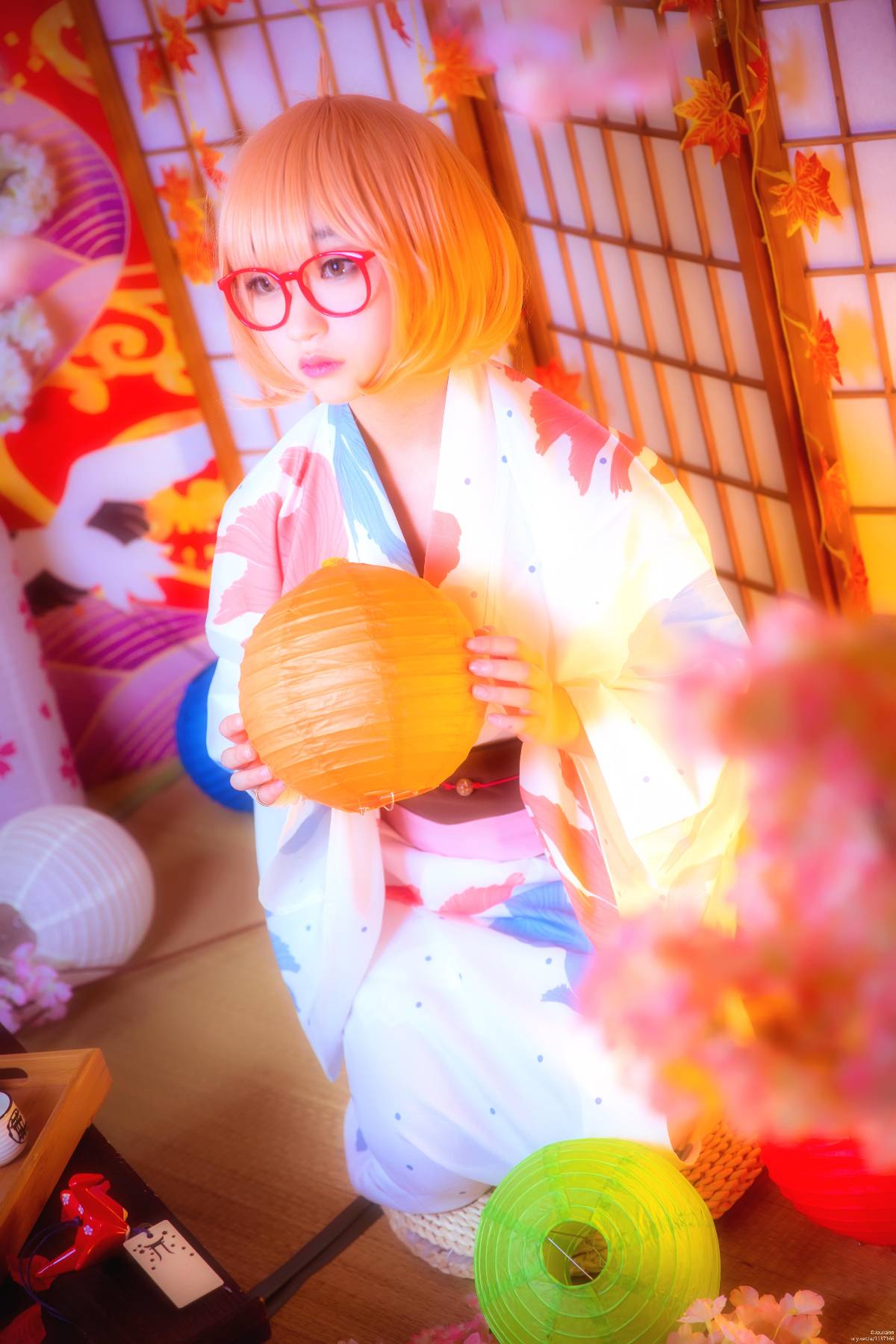 "Mặt khác của vương quốc" Kuriyama tương lai Yukata c o s p l a y