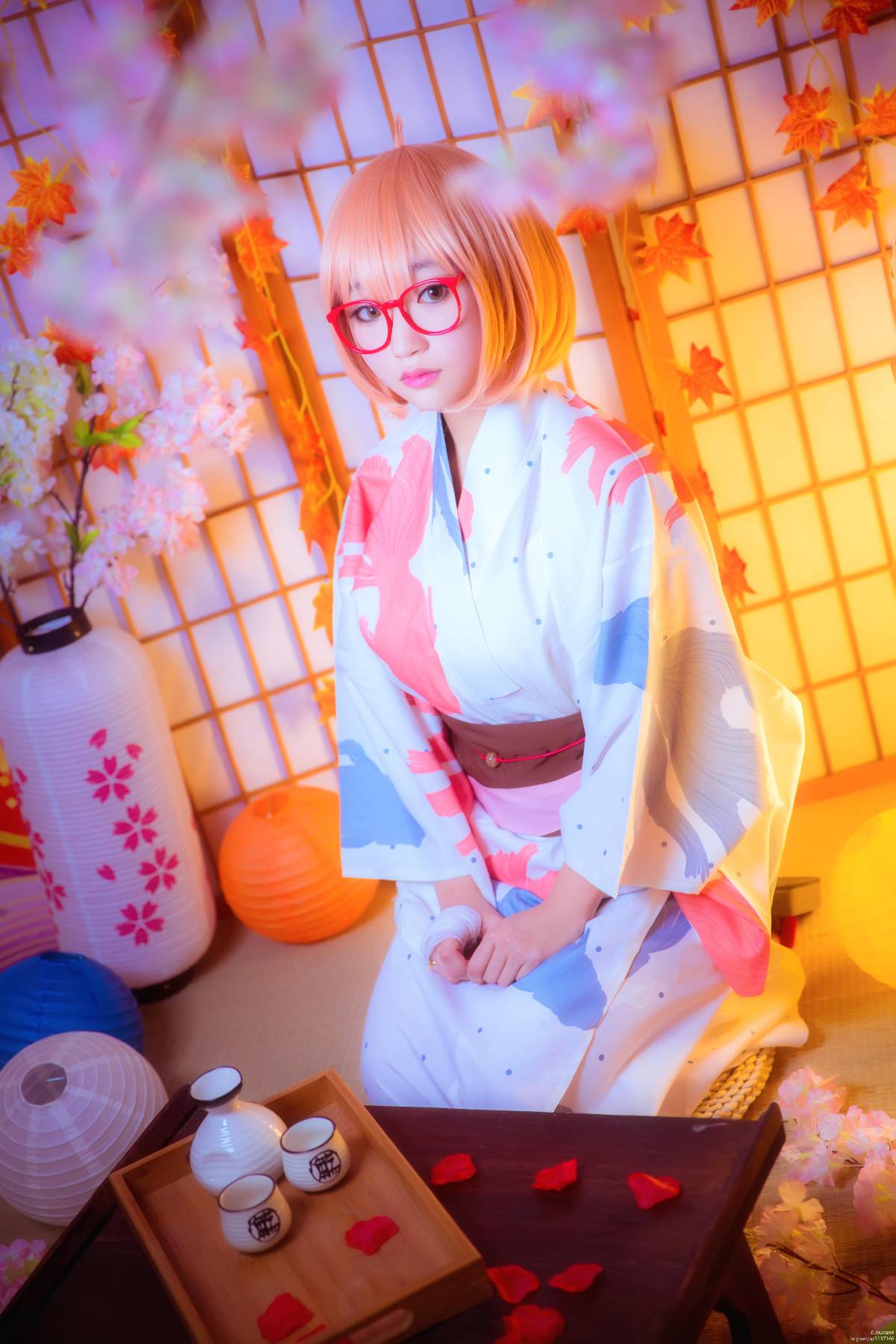 "Mặt khác của vương quốc" Kuriyama tương lai Yukata c o s p l a y