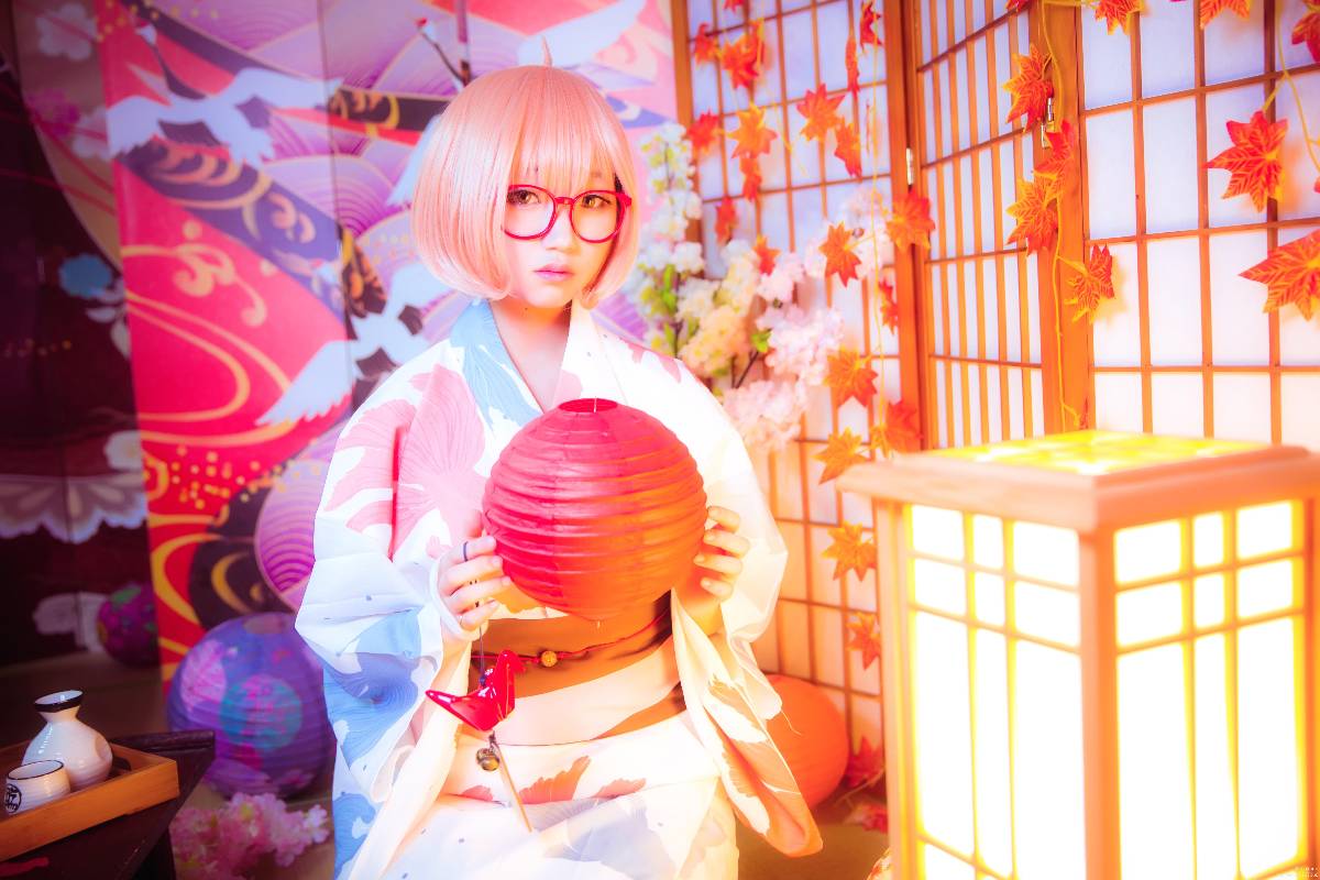 "Mặt khác của vương quốc" Kuriyama tương lai Yukata c o s p l a y