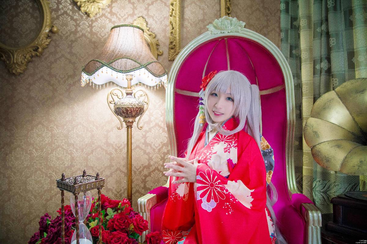 "Fate Grand Order" Marie Antoinette Nhật Bản kimono c o s p l a y