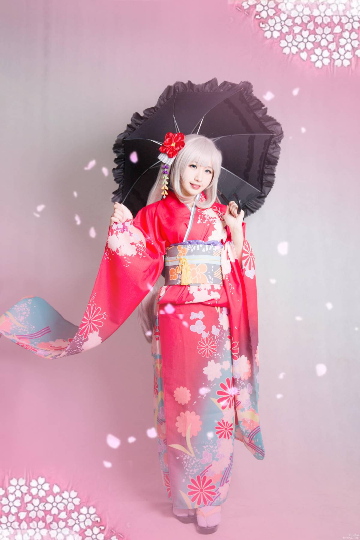 "Fate Grand Order" Marie Antoinette Nhật Bản kimono c o s p l a y
