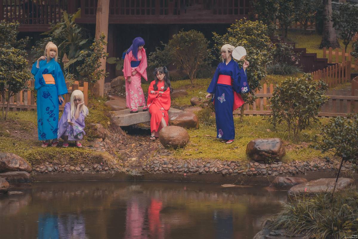 "Số phận ở lại đêm" Nhân vật nữ Yukata tất cả nhân viên C o s p l a y