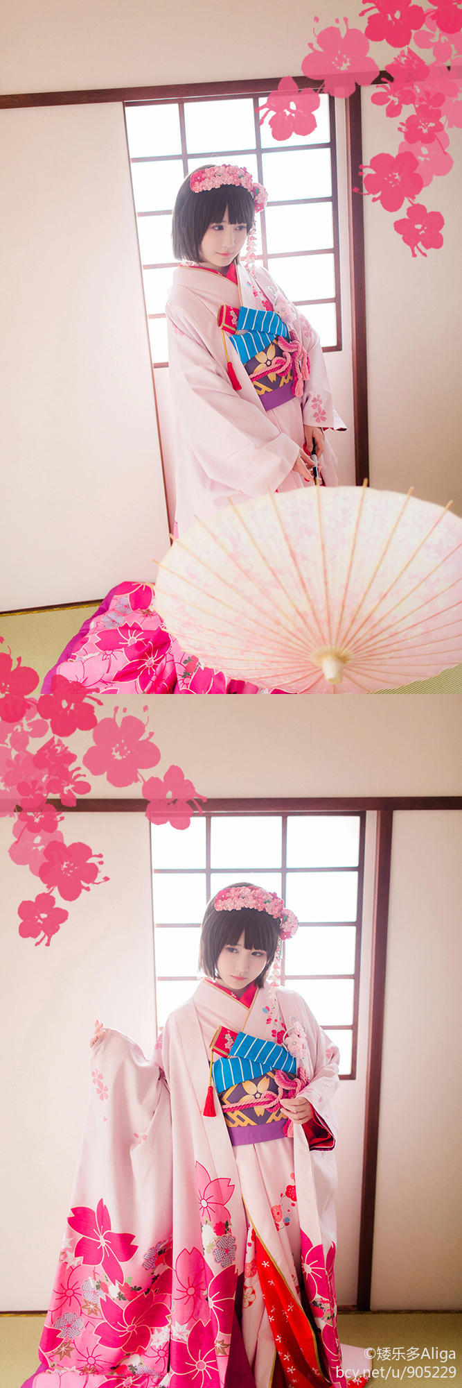 "Làm thế nào để phát triển một nữ anh hùng người qua đường" Kei Kato's Sakura Kimono ver C o s p l a y