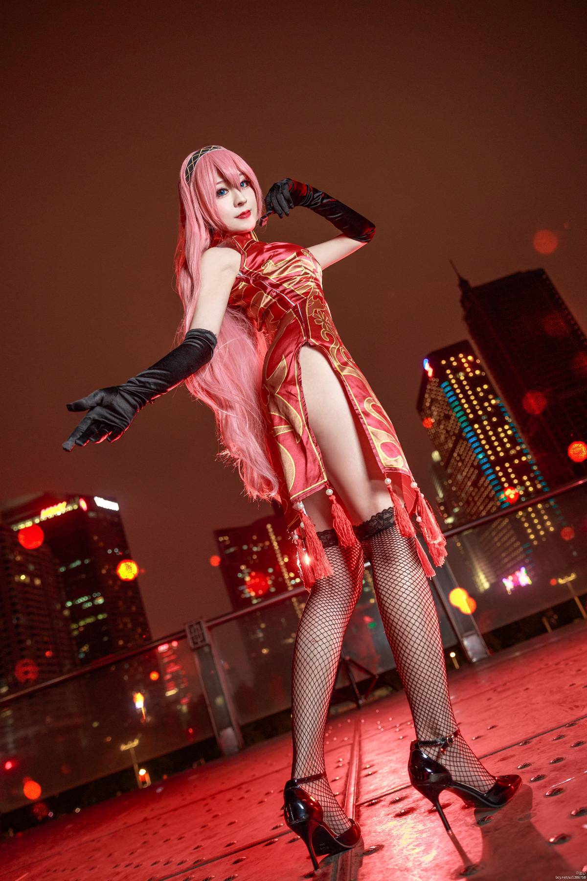 Phòng khiêu vũ "Vocaloid" vào cuối thế kỷ Luka Hongyu Cheongsam c o s p l a y