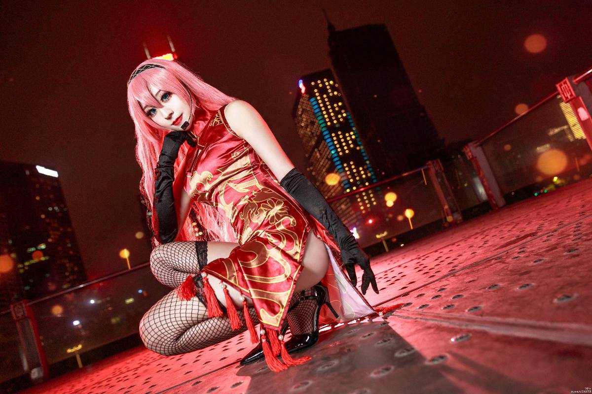 Phòng khiêu vũ "Vocaloid" vào cuối thế kỷ Luka Hongyu Cheongsam c o s p l a y