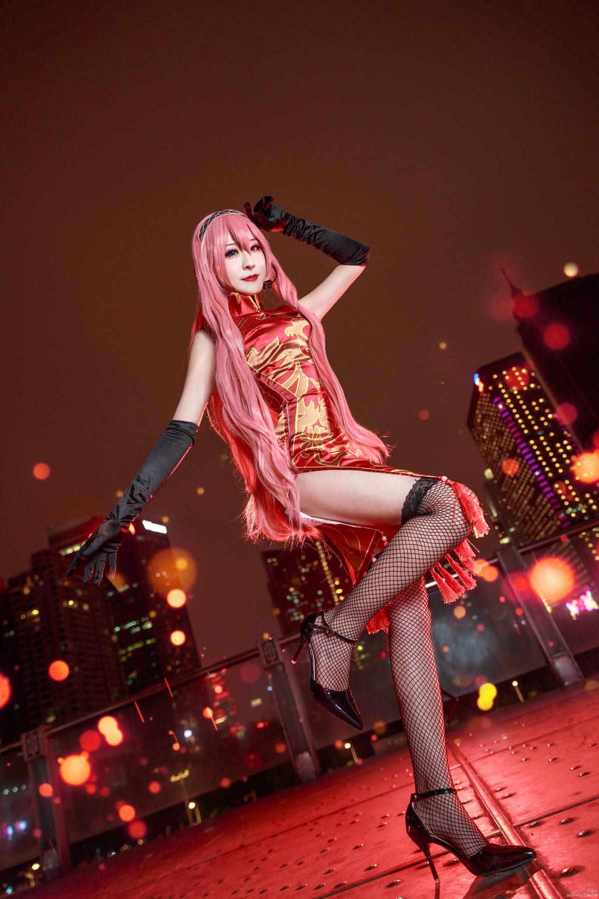 Phòng khiêu vũ "Vocaloid" vào cuối thế kỷ Luka Hongyu Cheongsam c o s p l a y