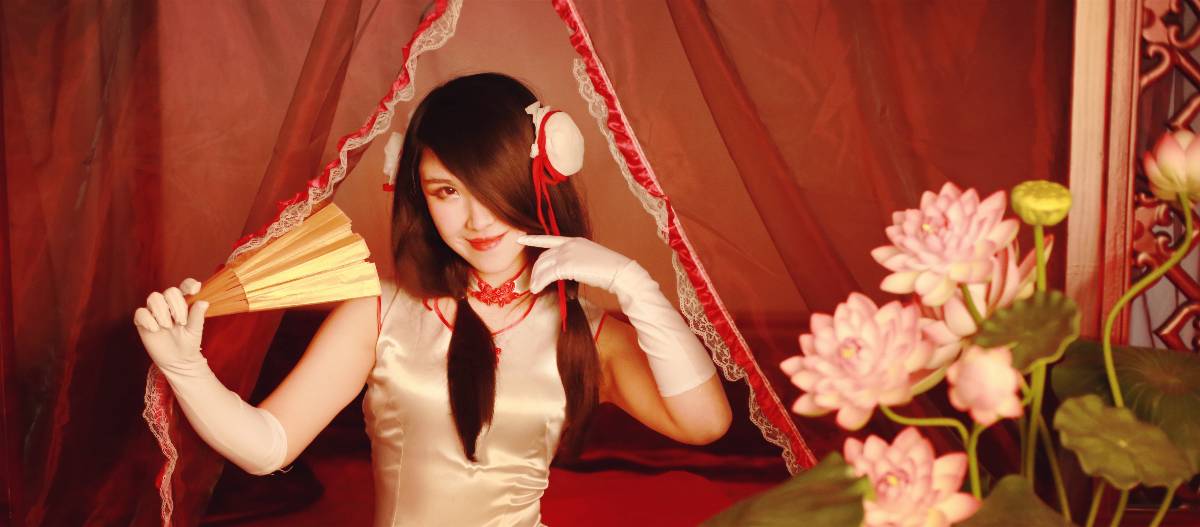 "Trận chiến ngày" Tokizaki Kuromimi Miku White Year Mới Cheongsam C o s p l a y