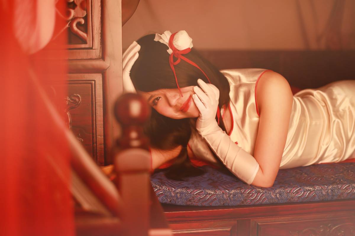 "Trận chiến ngày" Tokizaki Kuromimi Miku White Year Mới Cheongsam C o s p l a y