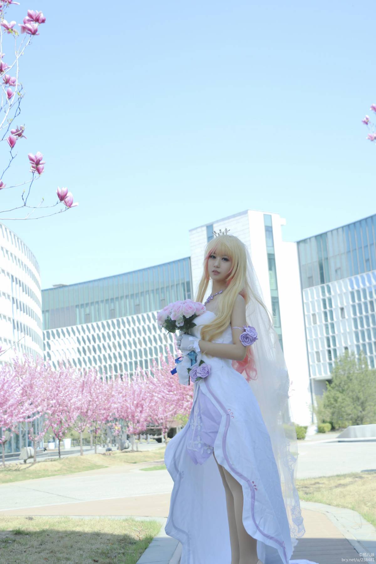 "Macross f" Galaxy Fairy Sherylnome Váy cưới C o S P L A Y