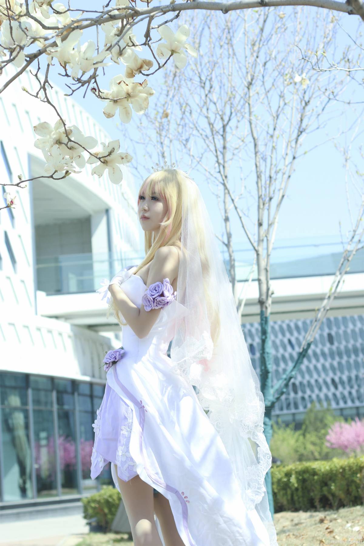 "Macross f" Galaxy Fairy Sherylnome Váy cưới C o S P L A Y