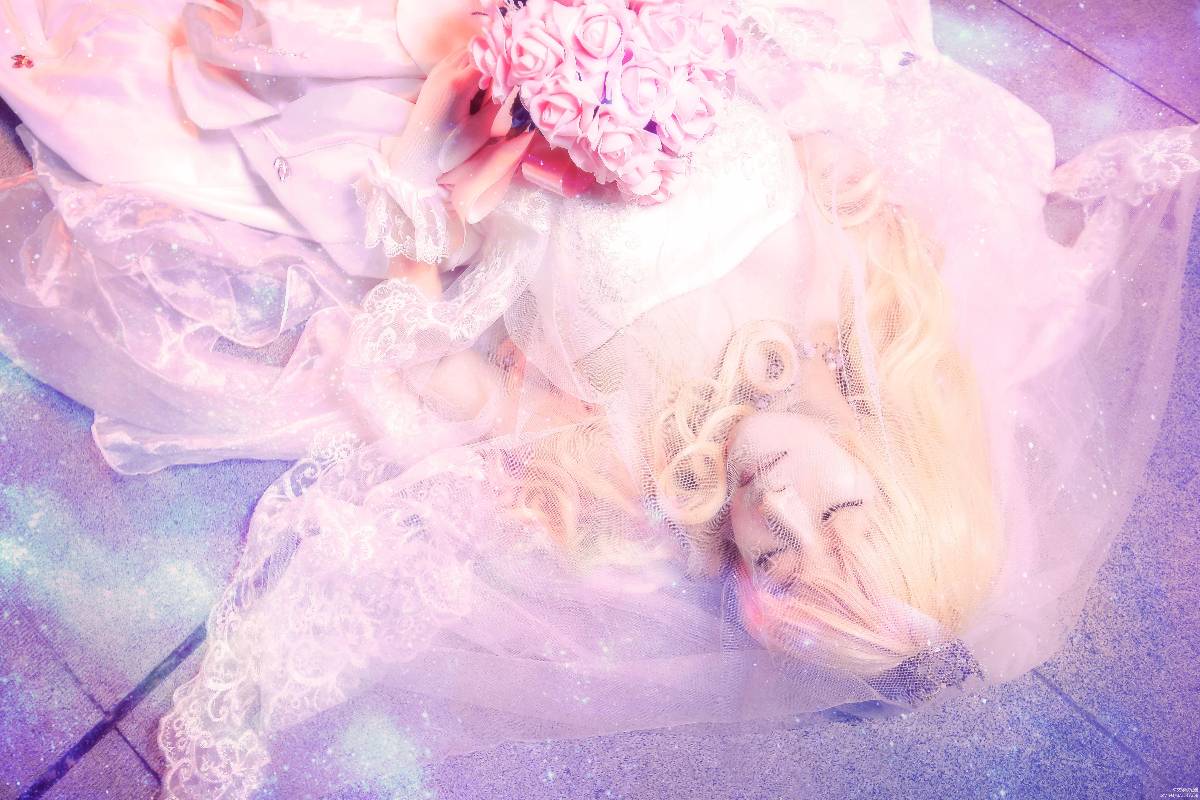 "Macross f" Galaxy Fairy Sherylnome Váy cưới C o S P L A Y