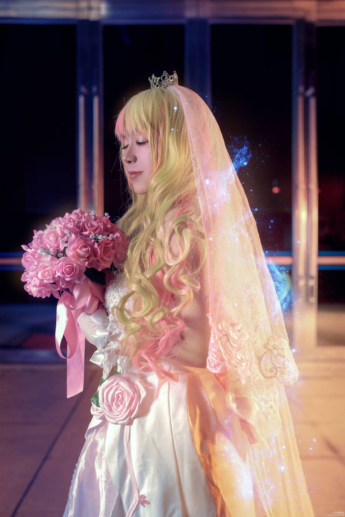 "Macross f" Galaxy Fairy Sherylnome Váy cưới C o S P L A Y