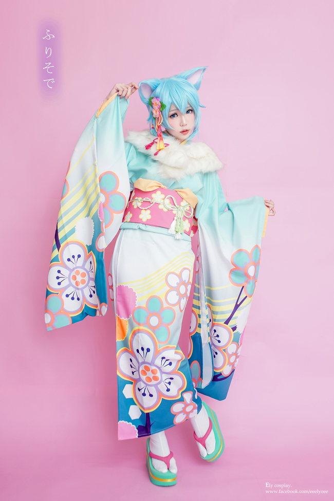 "Kiếm nghệ thuật trực tuyến" Kimono đa năng là Asada Shino c o s p l a y