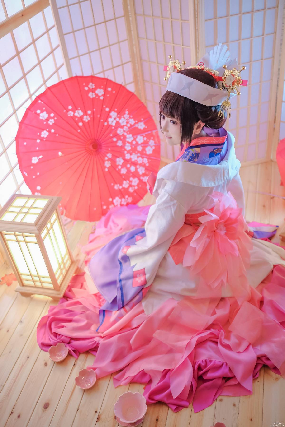 "Trò chơi di động Onmyoji" Sakura Demon Awakening C o S P L A Y
