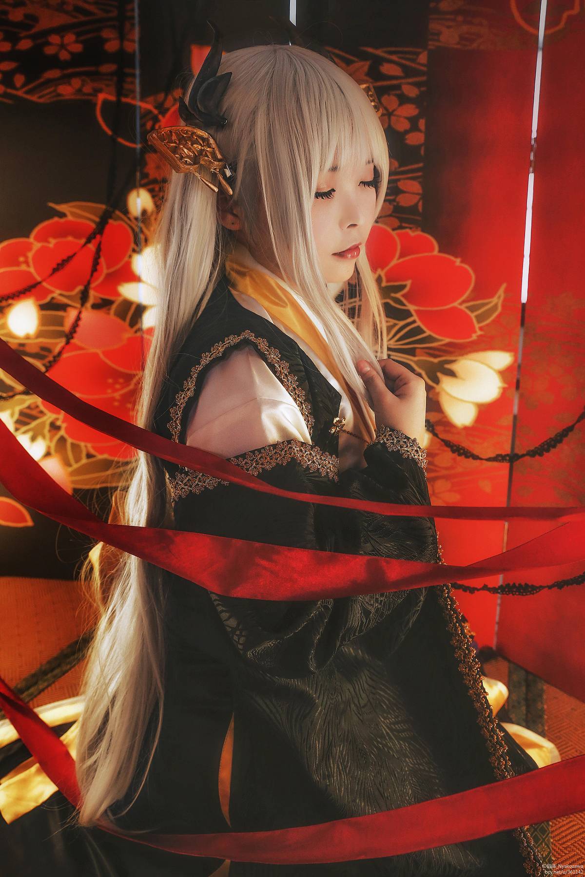 "Fate Grand Order" Kissing máu đen của Qing Ji C O S P L A Y