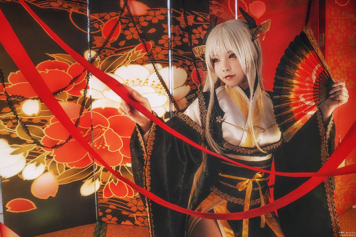"Fate Grand Order" Kissing máu đen của Qing Ji C O S P L A Y