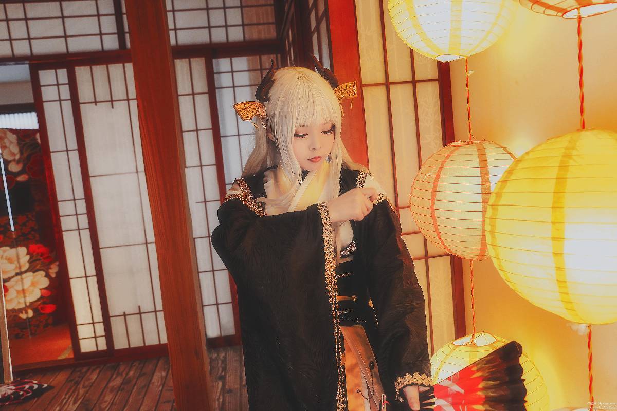 "Fate Grand Order" Kissing máu đen của Qing Ji C O S P L A Y