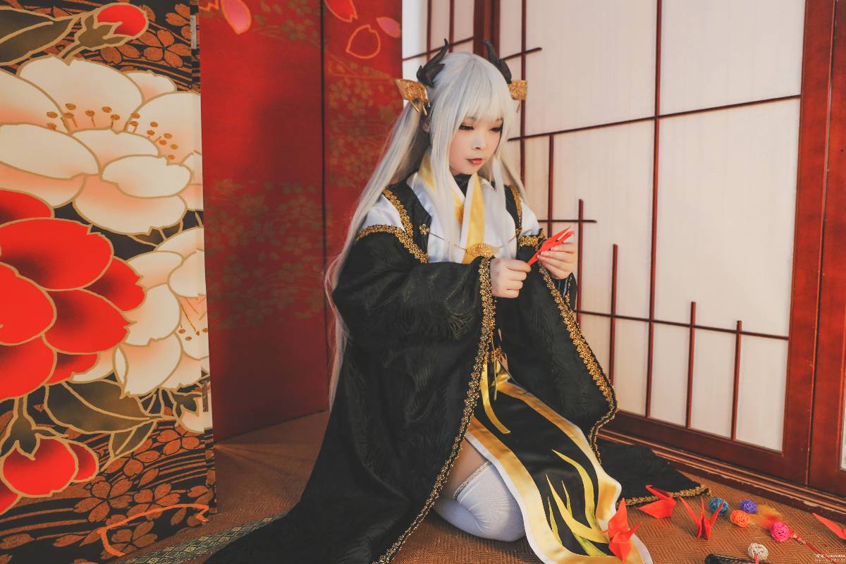 "Fate Grand Order" Kissing máu đen của Qing Ji C O S P L A Y