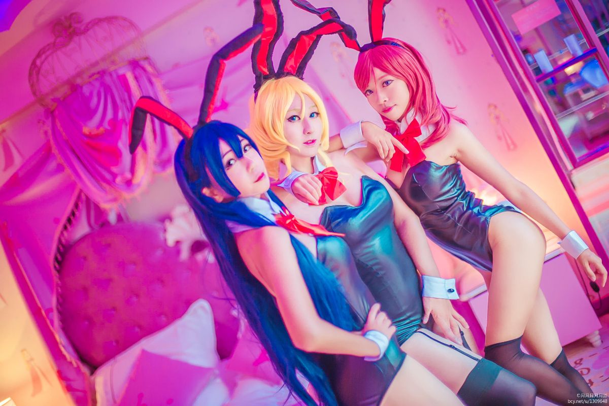 "Love Live" Nishikino Mahime Single Bunny Girl Fan c o s p l a y