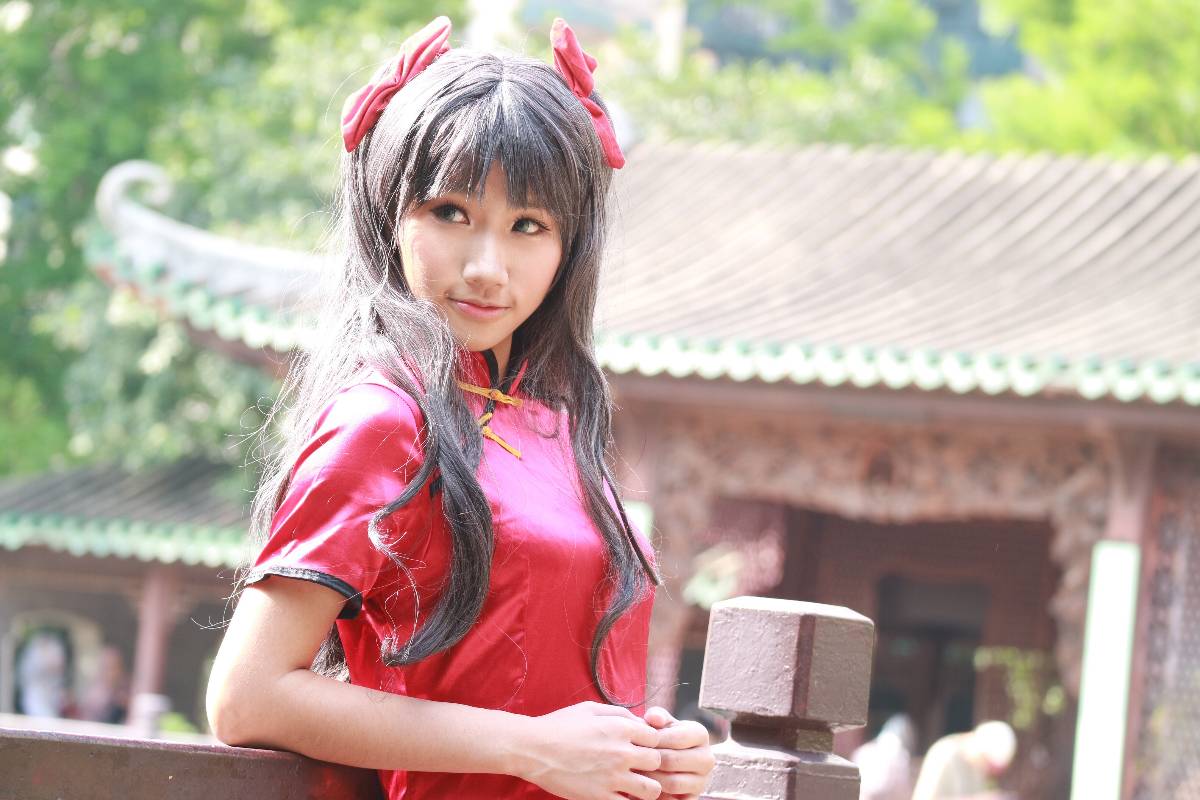 "Fate Stay Night" Tosaka Rin Cheongsam C O S P L A Y