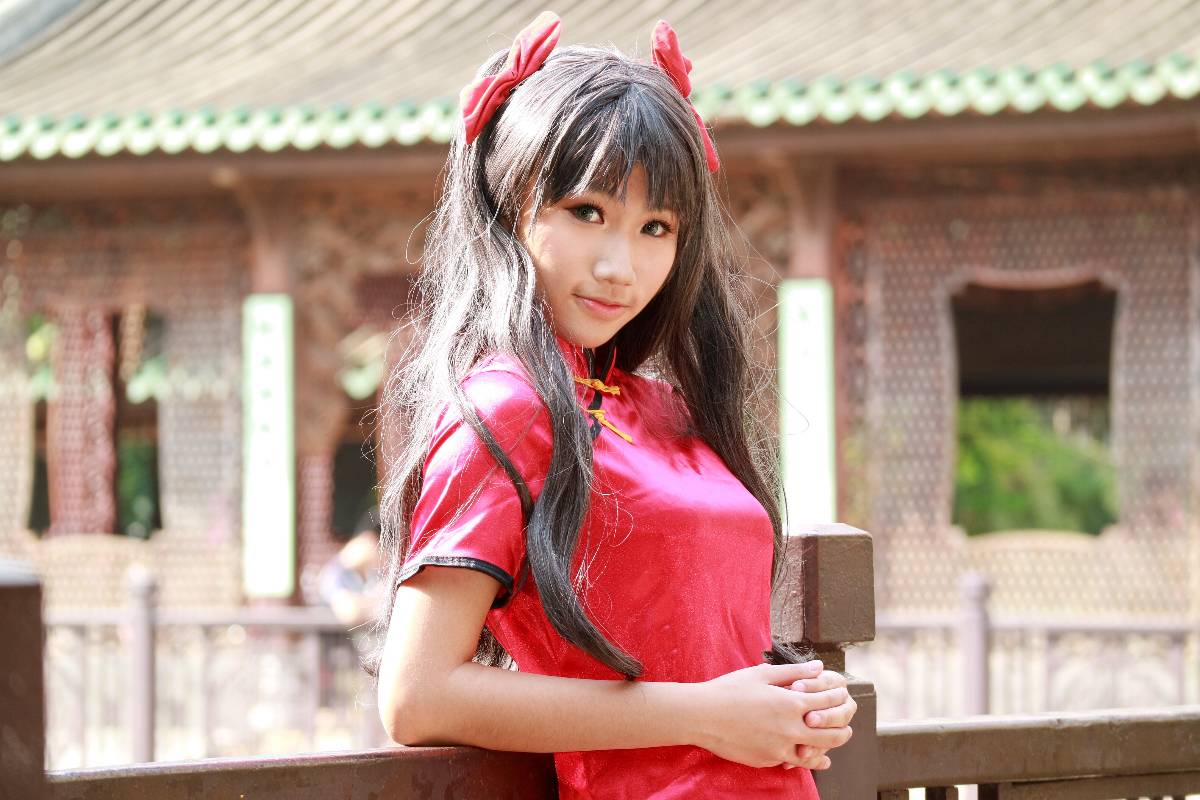 "Fate Stay Night" Tosaka Rin Cheongsam C O S P L A Y