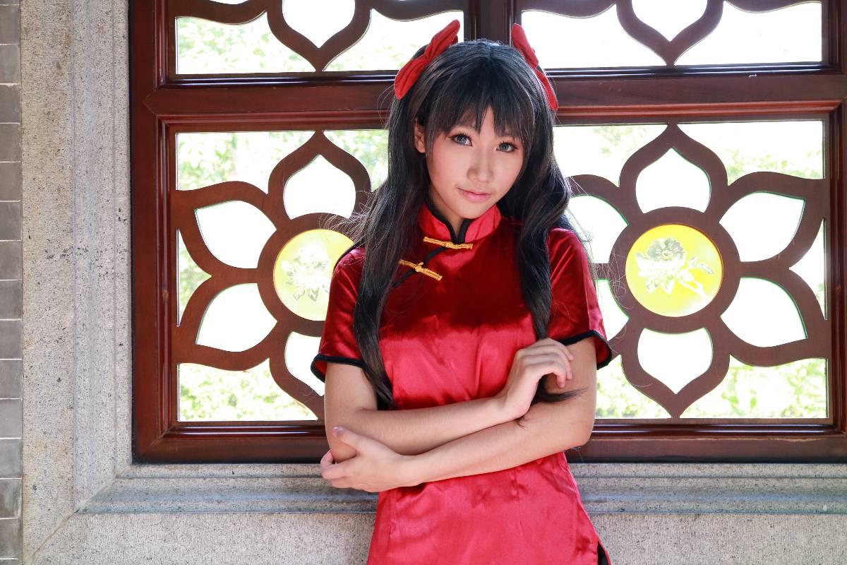 "Fate Stay Night" Tosaka Rin Cheongsam C O S P L A Y