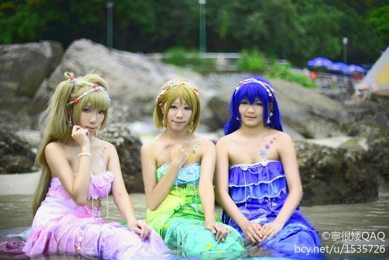 "Lovelive" Huayang Mermaid Awakening C o s p l a y