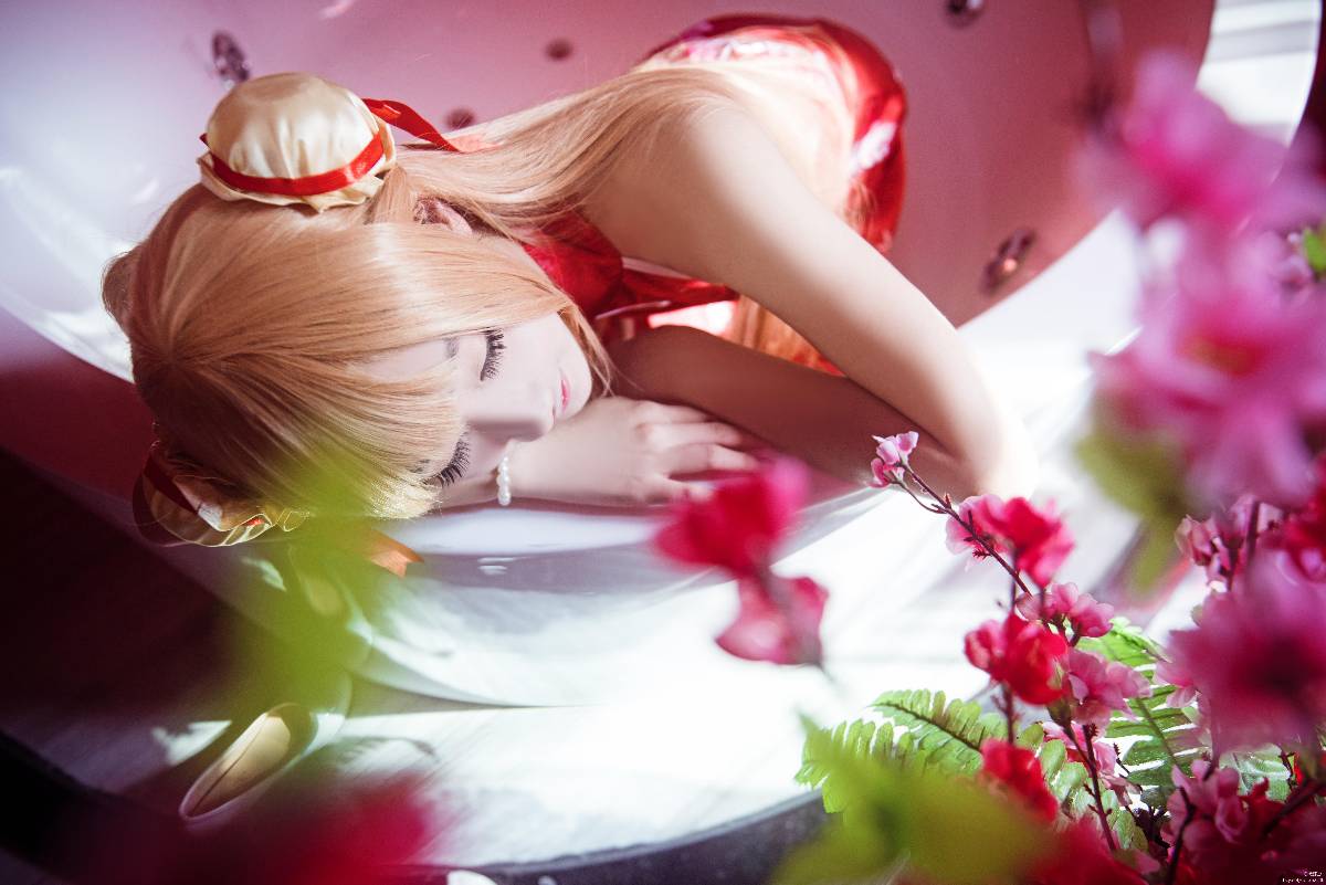"Arch Art Online" Asuna Cheongsam c o s p l a y