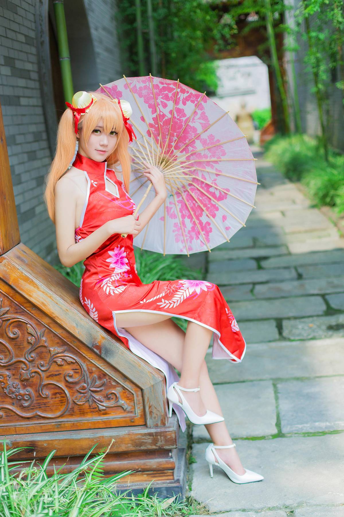 "Arch Art Online" Asuna Cheongsam c o s p l a y