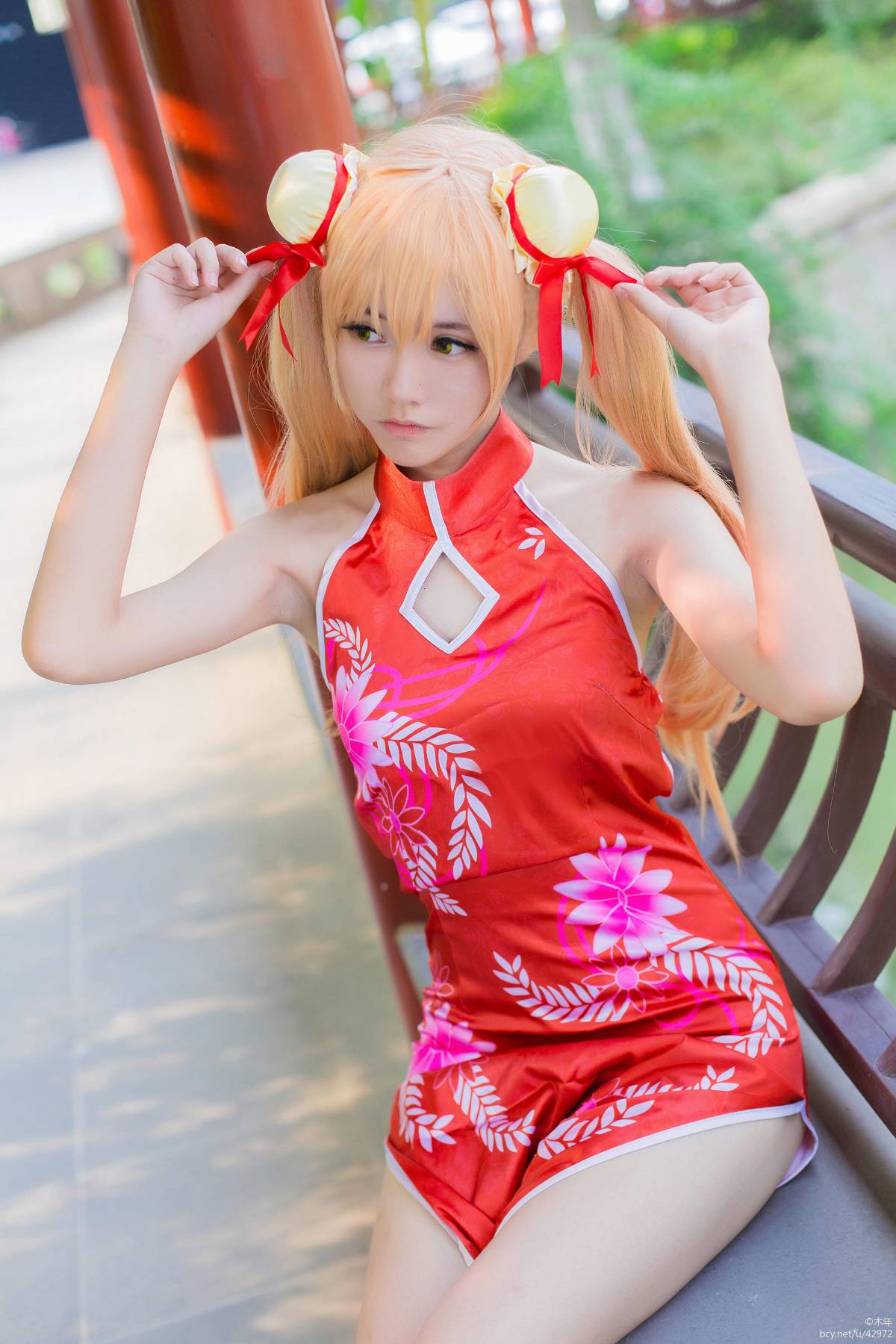 "Arch Art Online" Asuna Cheongsam c o s p l a y
