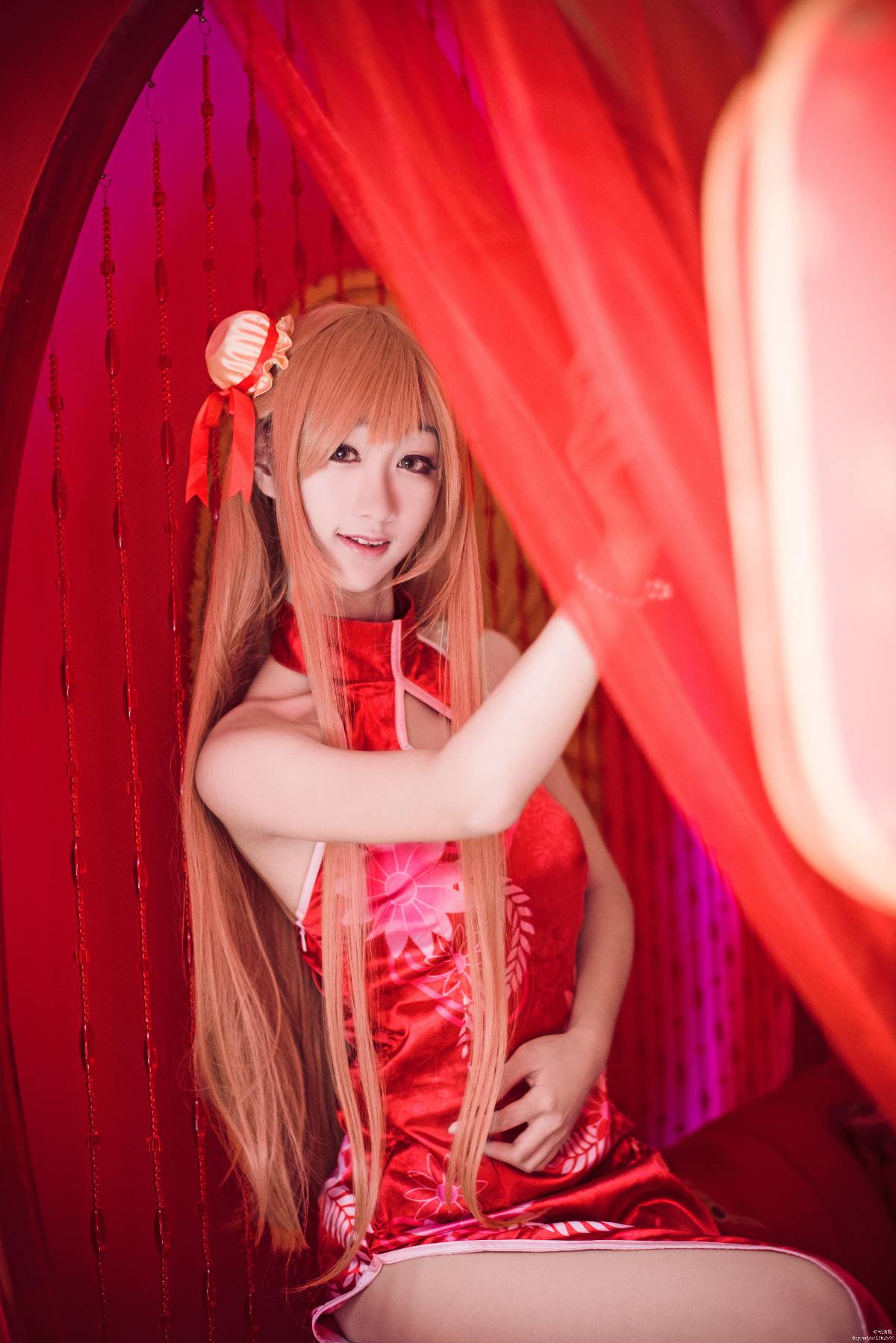 "Arch Art Online" Asuna Cheongsam c o s p l a y