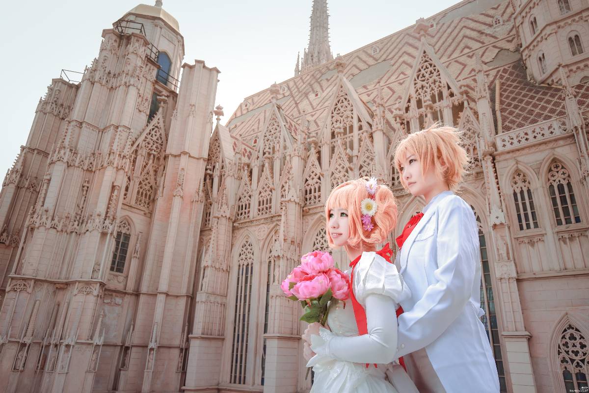 "Girl Magic Card cô gái Sakura" Sakura Wolf Wedding váy Ver C O S P L A Y