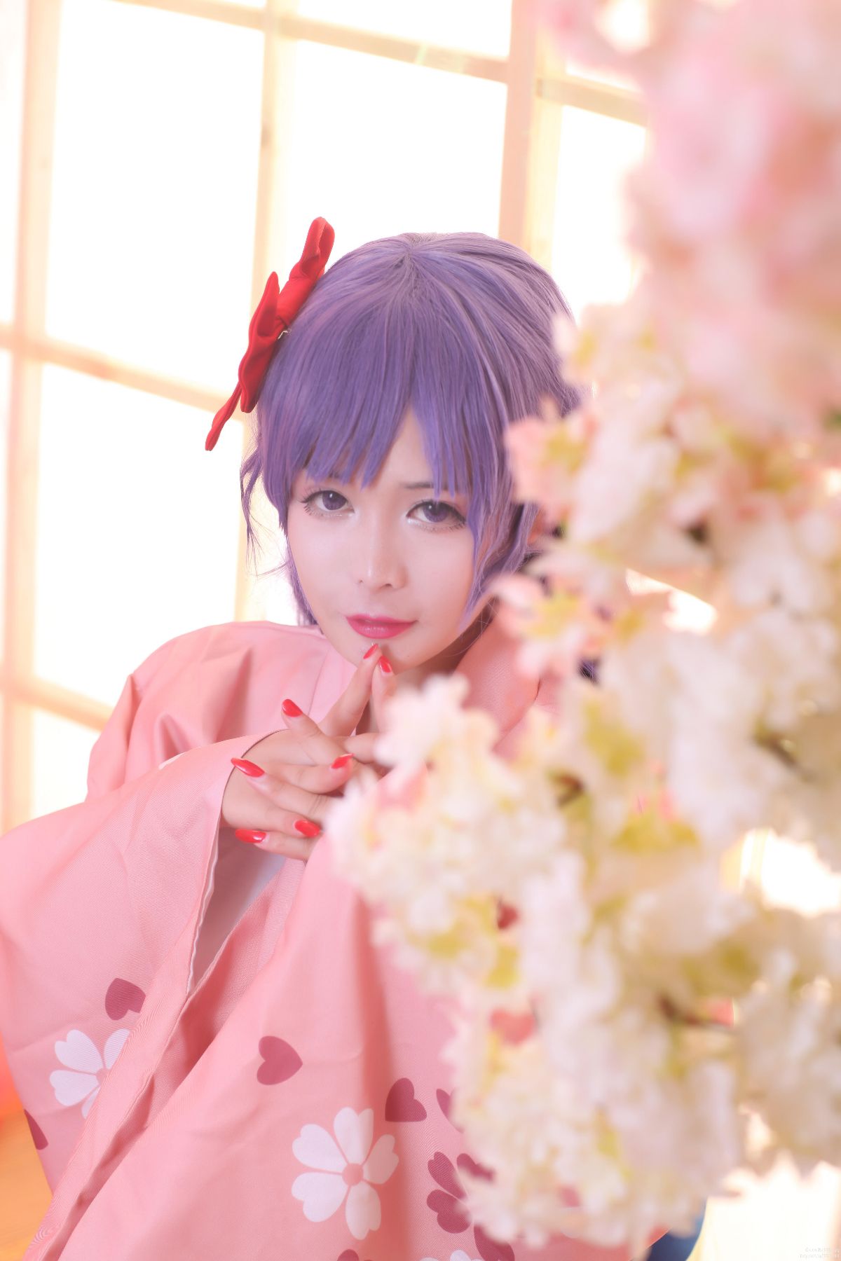 "Fate Stay Night" Matsuki Sakura Sakura màu Yukata Kimono C O S P L A Y
