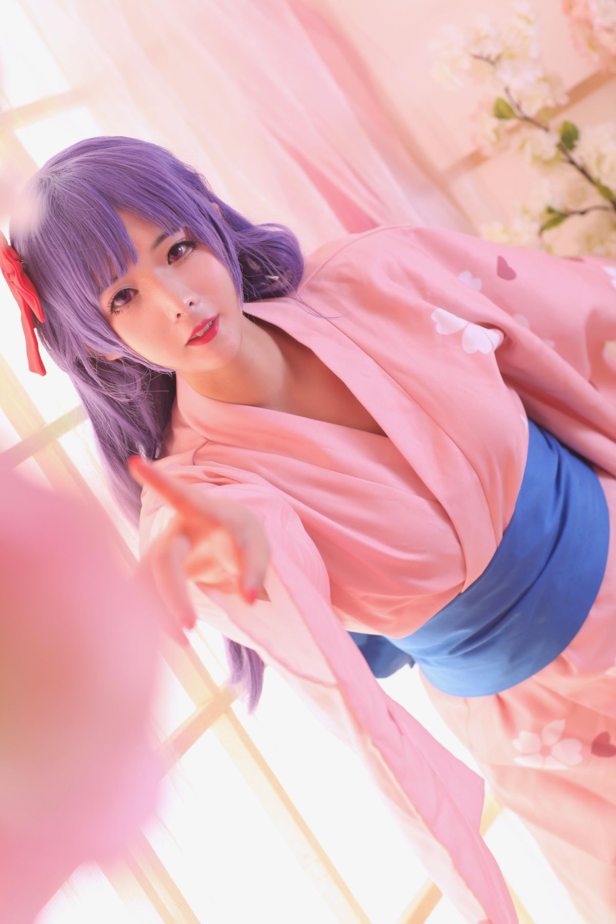 "Fate Stay Night" Matsuki Sakura Sakura màu Yukata Kimono C O S P L A Y