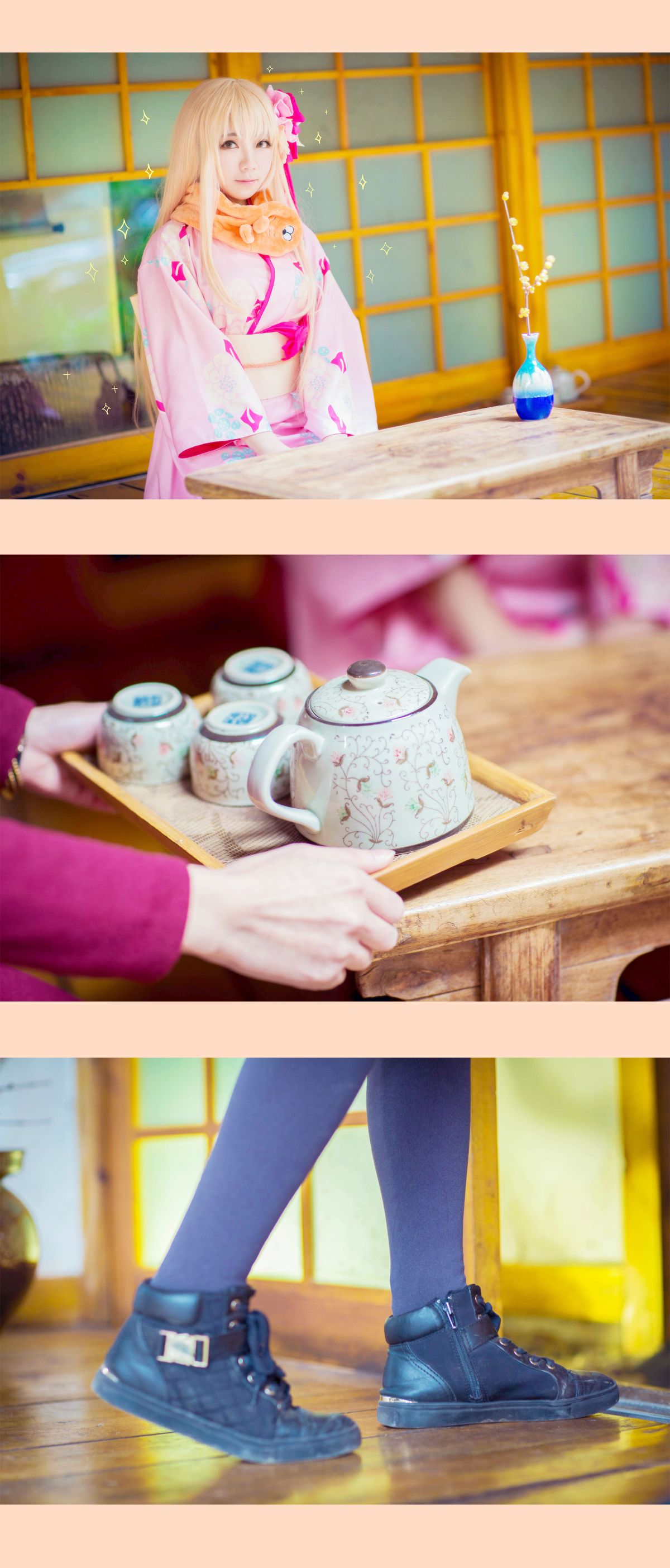 "Cô gái khô khan" chôn cất ít ôn hòa của tháng đầu tiên Kimono c o s p l a y