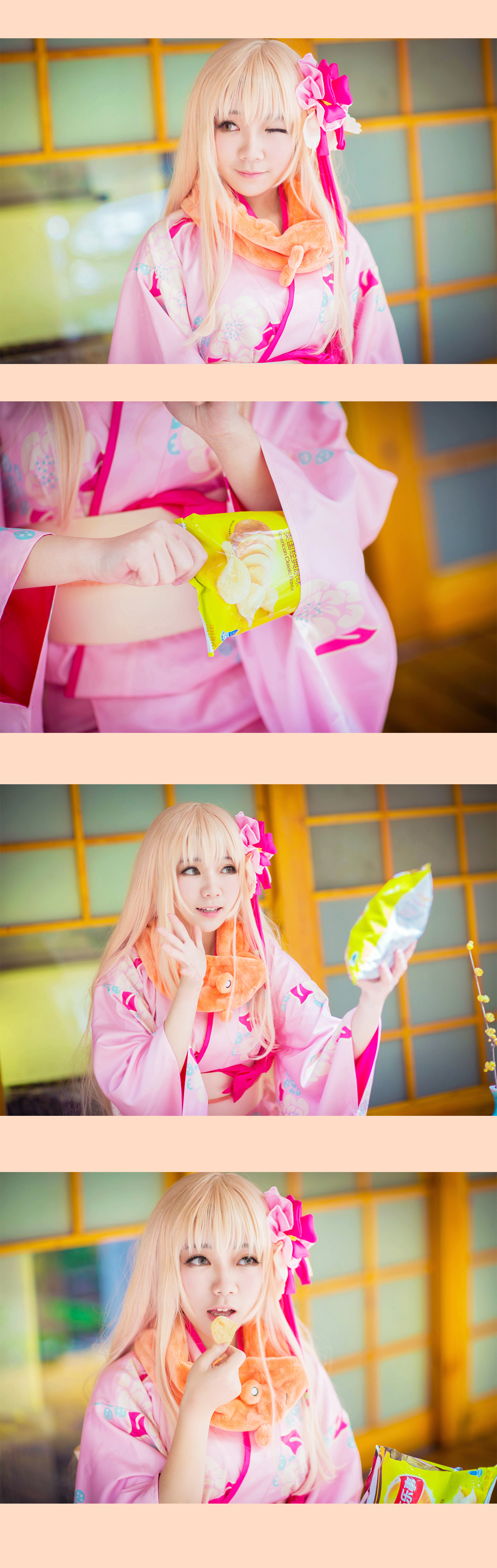 "Cô gái khô khan" chôn cất ít ôn hòa của tháng đầu tiên Kimono c o s p l a y