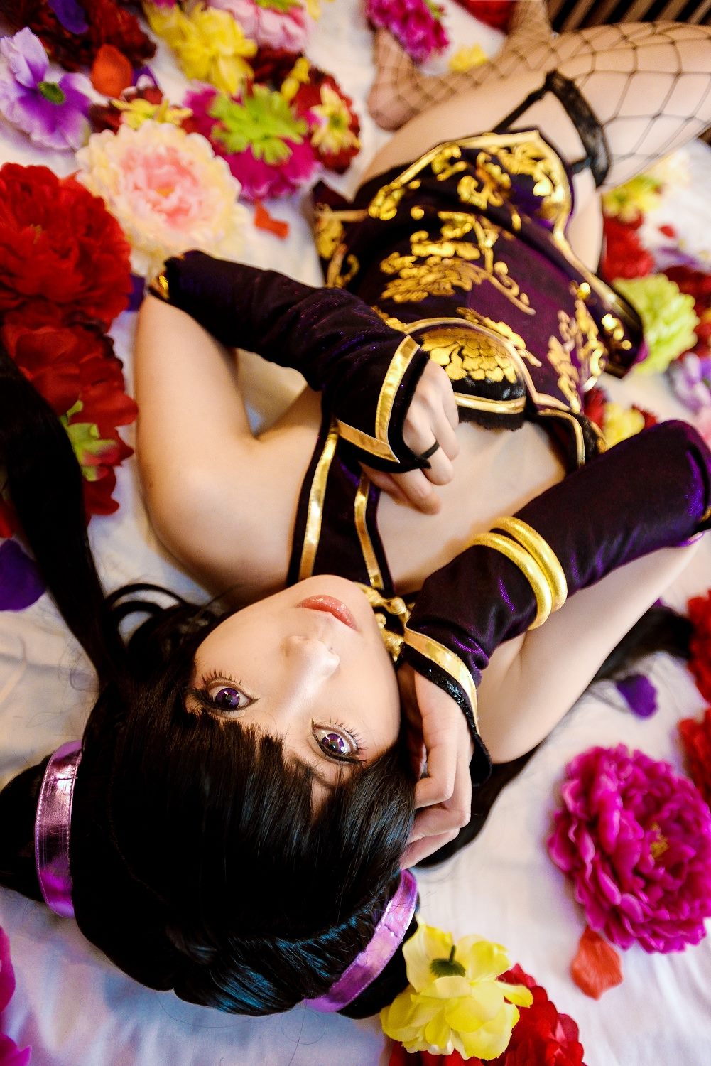 "Funsaki Tsukizumi Cheongsam Girl" Dongyue Jasmine Black Cheongsam C O S P L A Y
