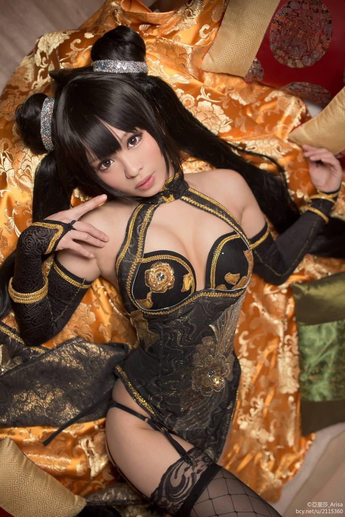 "Funsaki Tsukizumi Cheongsam Girl" Dongyue Jasmine Black Cheongsam C O S P L A Y