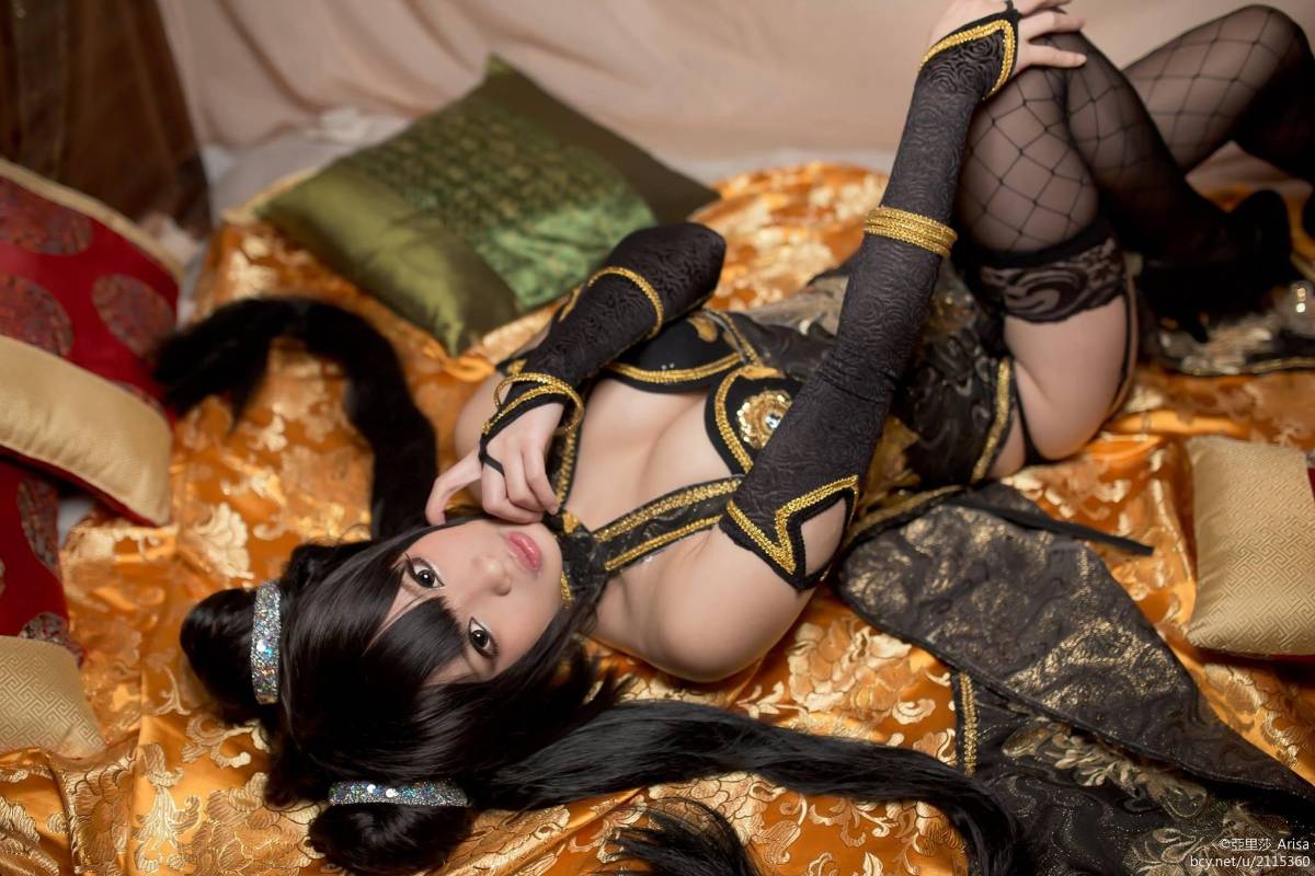 "Funsaki Tsukizumi Cheongsam Girl" Dongyue Jasmine Black Cheongsam C O S P L A Y