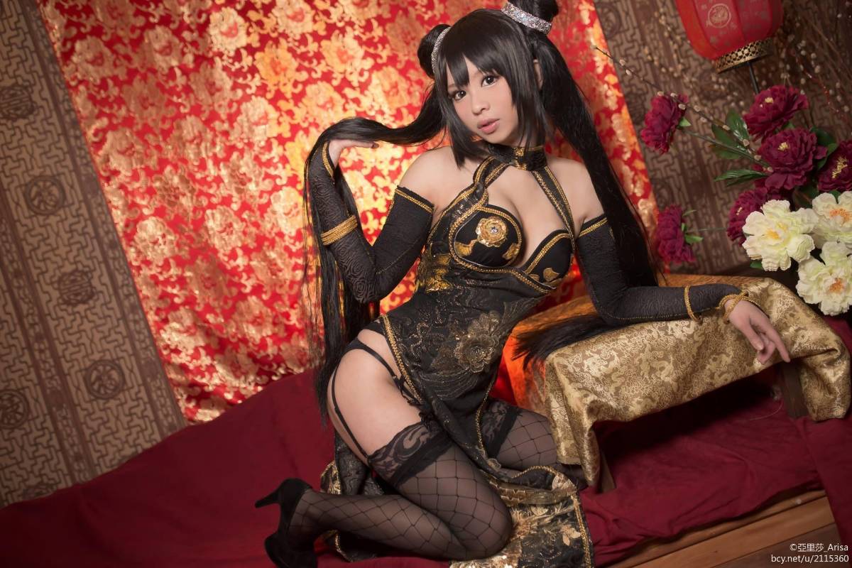 "Funsaki Tsukizumi Cheongsam Girl" Dongyue Jasmine Black Cheongsam C O S P L A Y