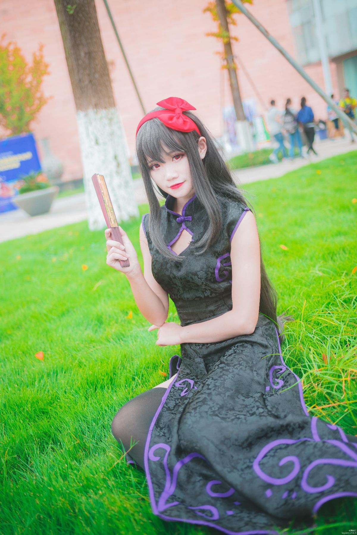 "Cô gái ma thuật Xiaoyuan" Akami Hokkien Cheongsam Fan c o s p l a y