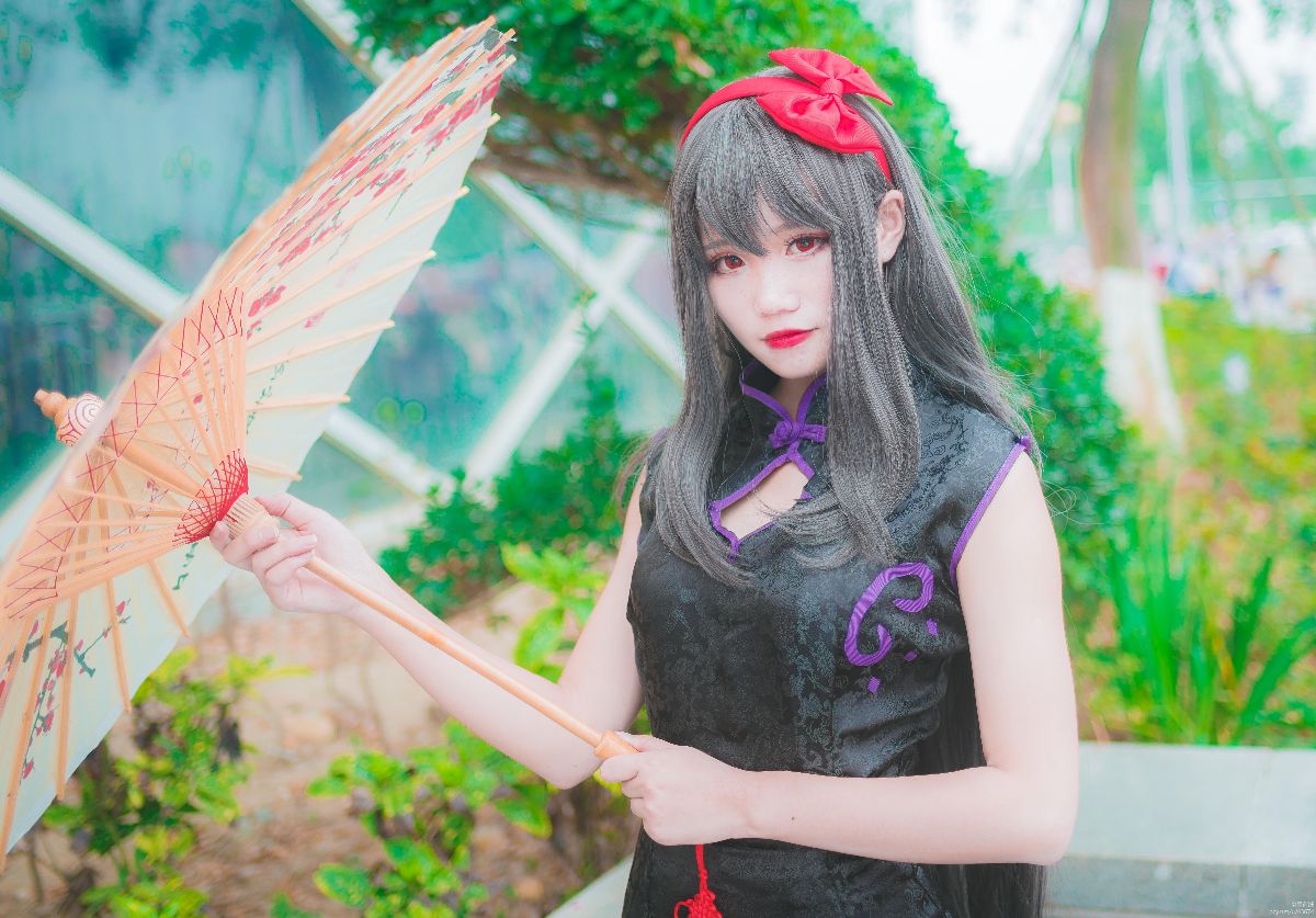 "Cô gái ma thuật Xiaoyuan" Akami Hokkien Cheongsam Fan c o s p l a y