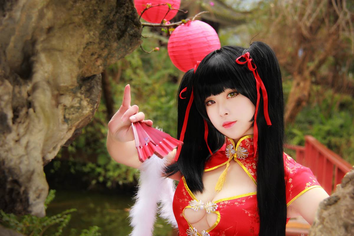 "Trận chiến ngày" Tokizaki Kuromi Tết Cheongsam c o s p l a y