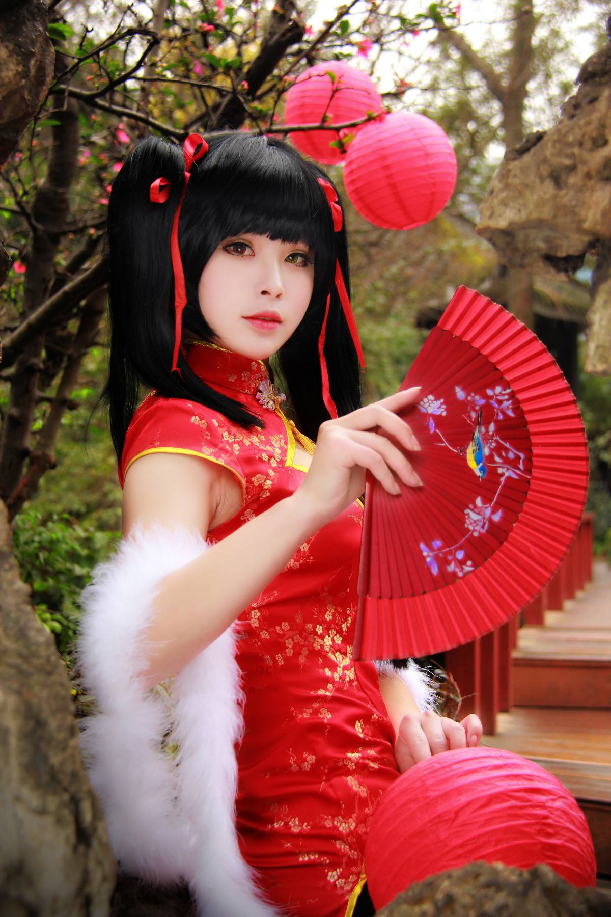 "Trận chiến ngày" Tokizaki Kuromi Tết Cheongsam c o s p l a y