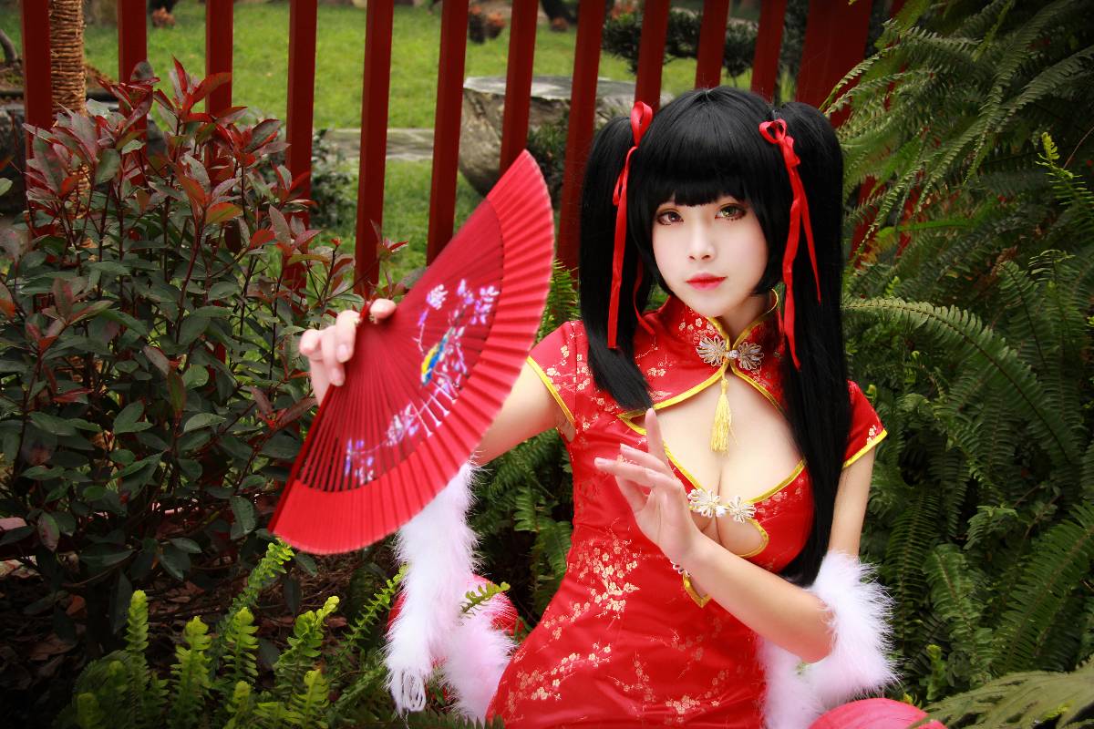 "Trận chiến ngày" Tokizaki Kuromi Tết Cheongsam c o s p l a y