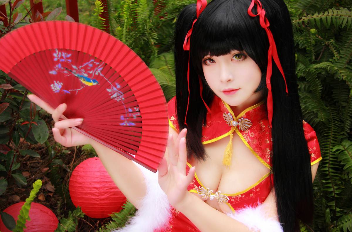 "Trận chiến ngày" Tokizaki Kuromi Tết Cheongsam c o s p l a y