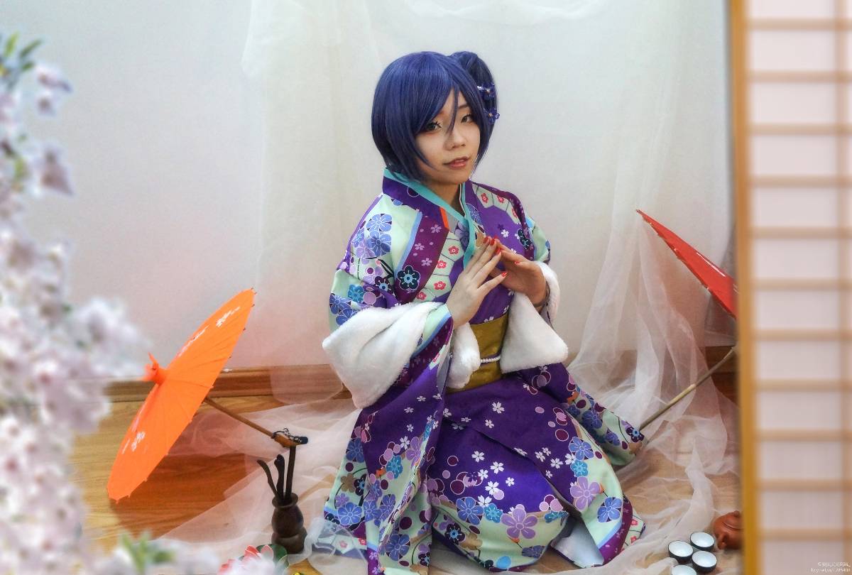 "Lovelive" Tojo Kiyo tháng đầu tiên Kimono không được đánh thức C o s p l a y