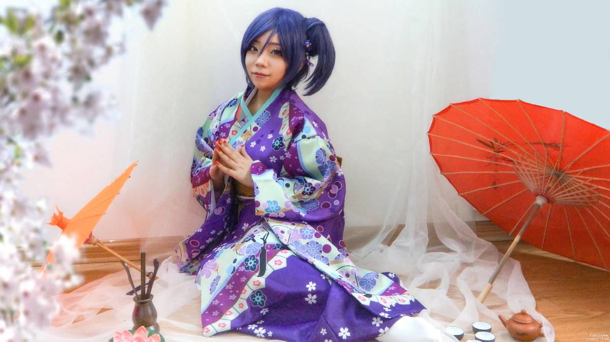 "Lovelive" Tojo Kiyo tháng đầu tiên Kimono không được đánh thức C o s p l a y