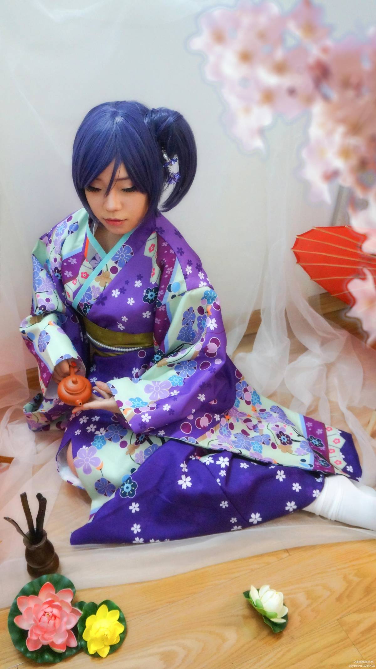 "Lovelive" Tojo Kiyo tháng đầu tiên Kimono không được đánh thức C o s p l a y
