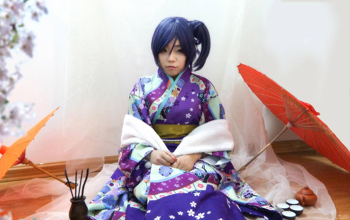 "Lovelive" Tojo Kiyo tháng đầu tiên Kimono không được đánh thức C o s p l a y